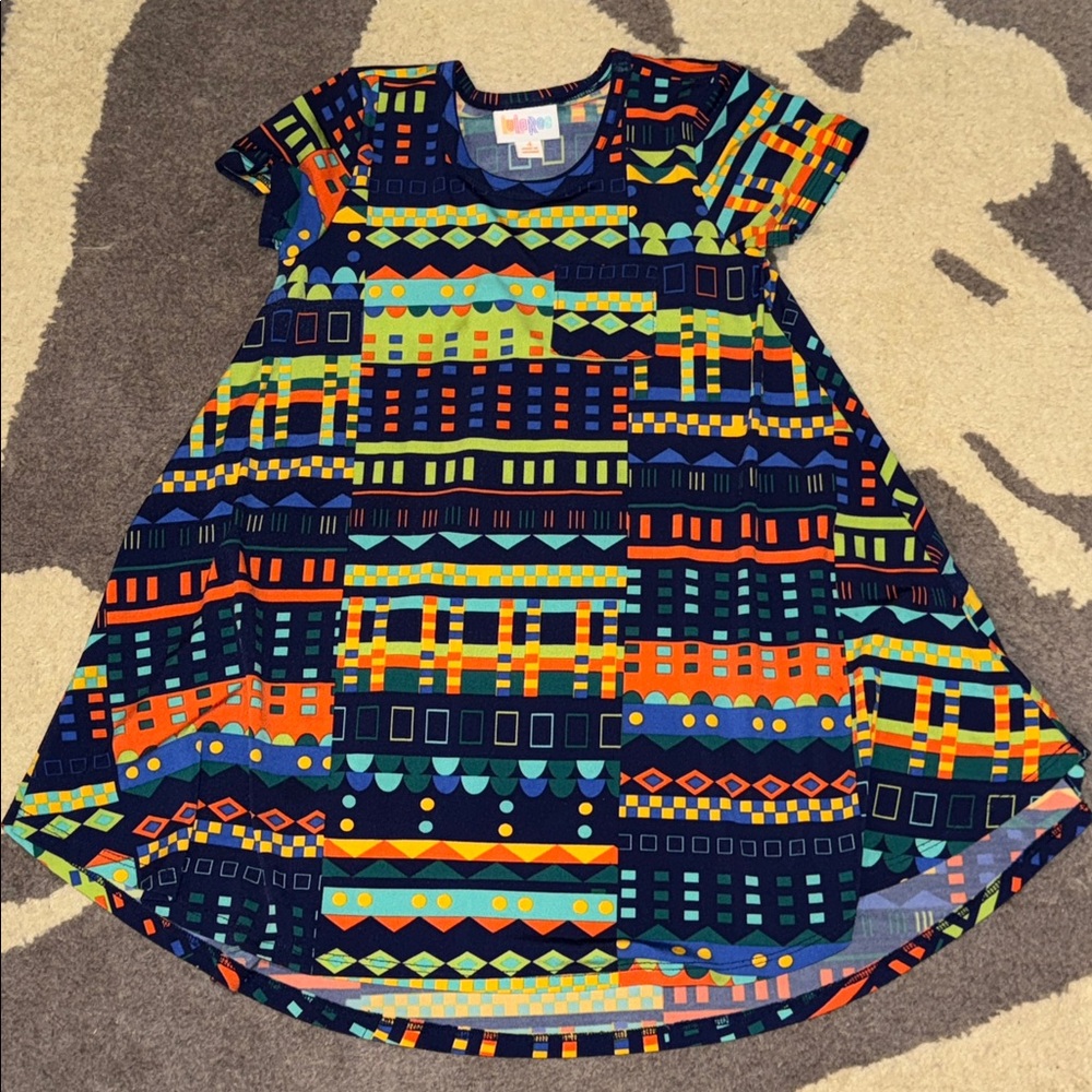 LuLaRoe MutliColor Dress - Girls Size 4